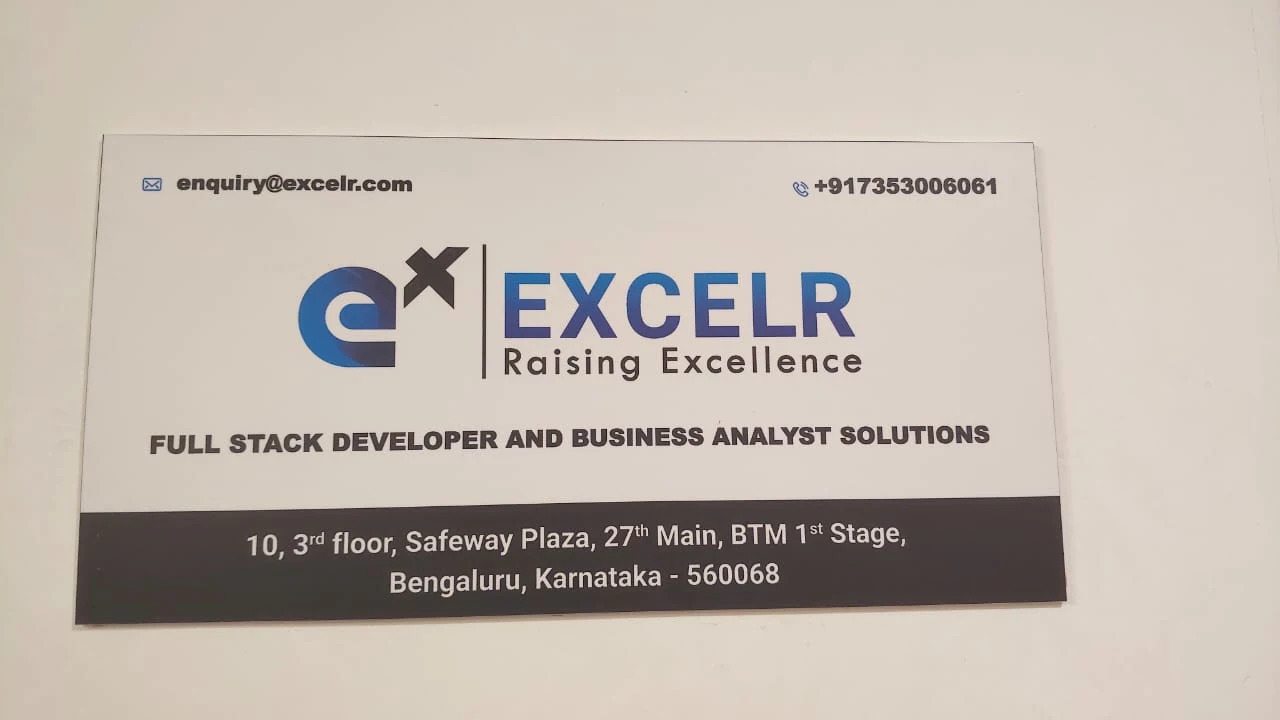 ExcelR – Full Stack Developer And Business Analyst Course in Bangalore